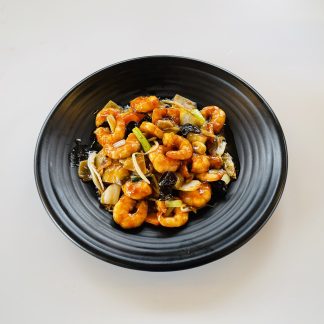 76. Rakci z bambusom in gobami